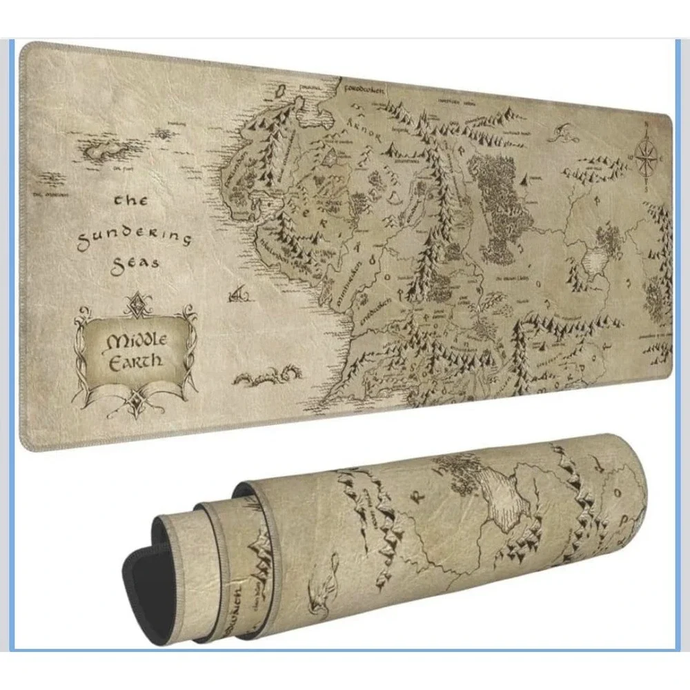 Middle Earth Fantasy Map XL Desk Mat / Gaming Mouse Pad‎ (31.5